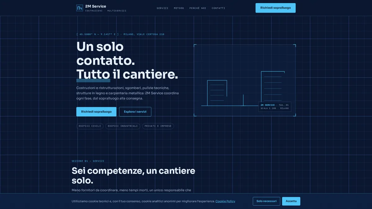 Sito web realizzato per 2M Service