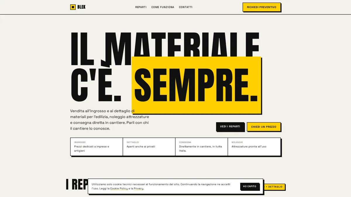 Sito web realizzato per BLEK