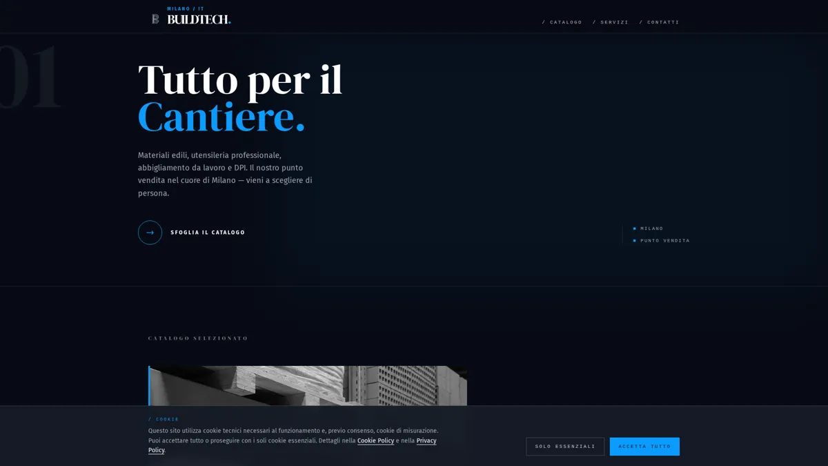 Sito web realizzato per Buildtech