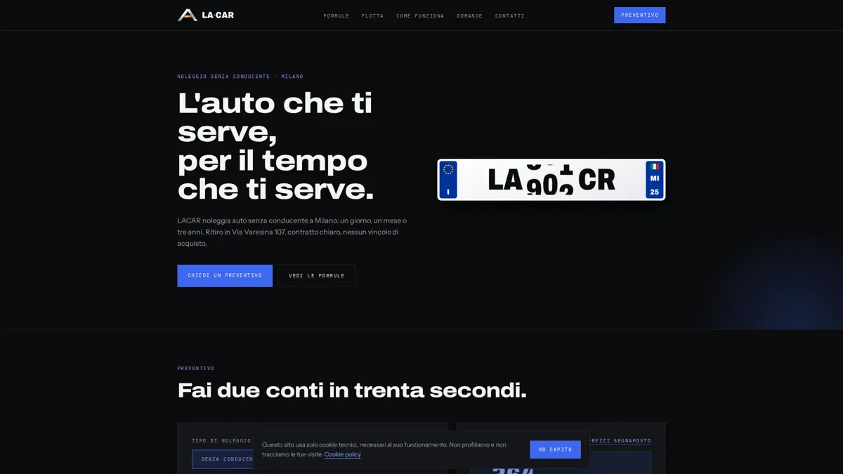 Sito web realizzato per LACAR